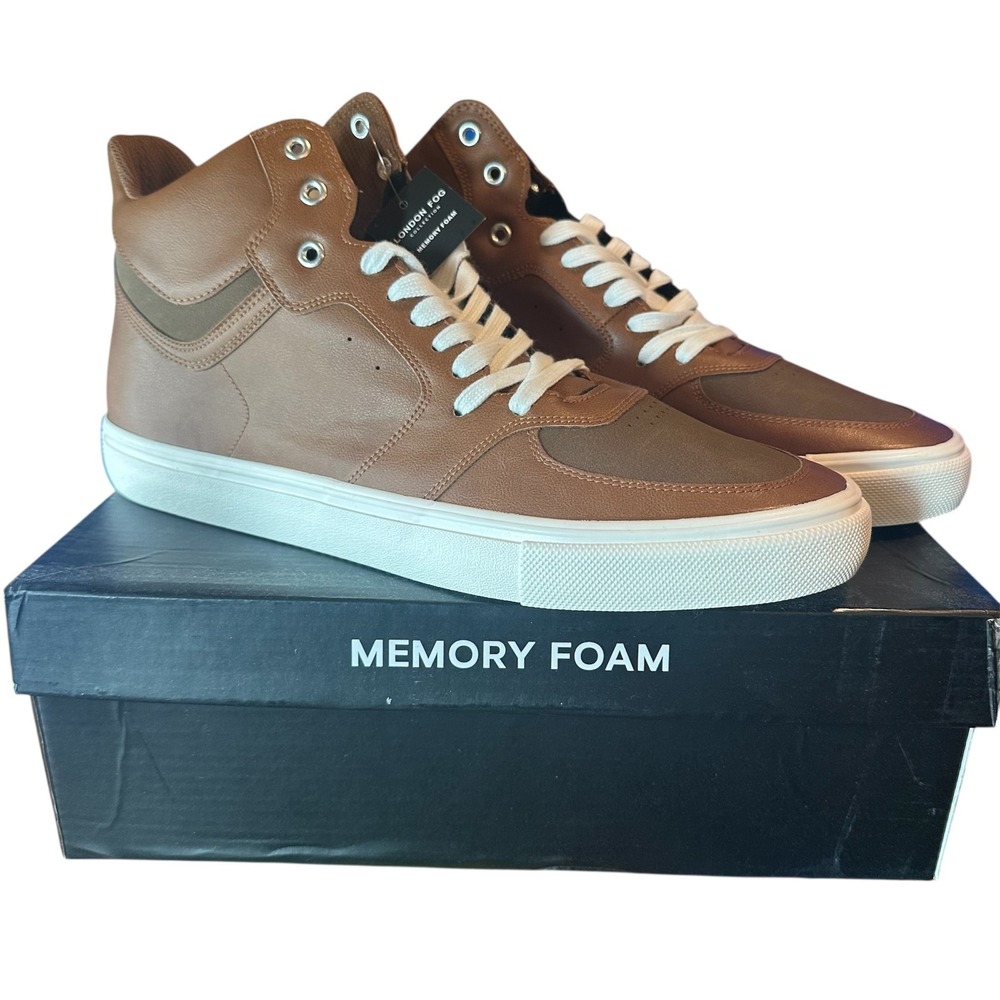 London Fog LFM-Blake Cognac CL30372M Size‎ 13M  W/Memory Foam and Box NEW